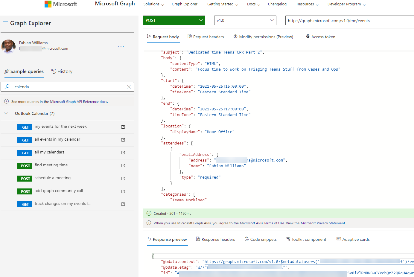 Duplicate Event in Graph Explorer