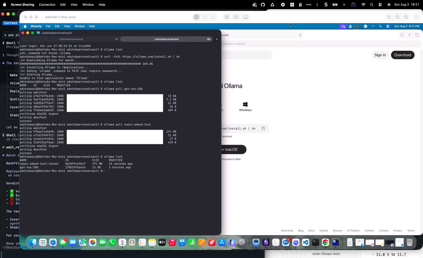 Ada, the Mac Mini that runs the local judge and the local replay model, here showing a world-models workload. The frontier bills stay on the cloud; the grading and the rematch happen at home for free.